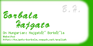 borbala hajgato business card